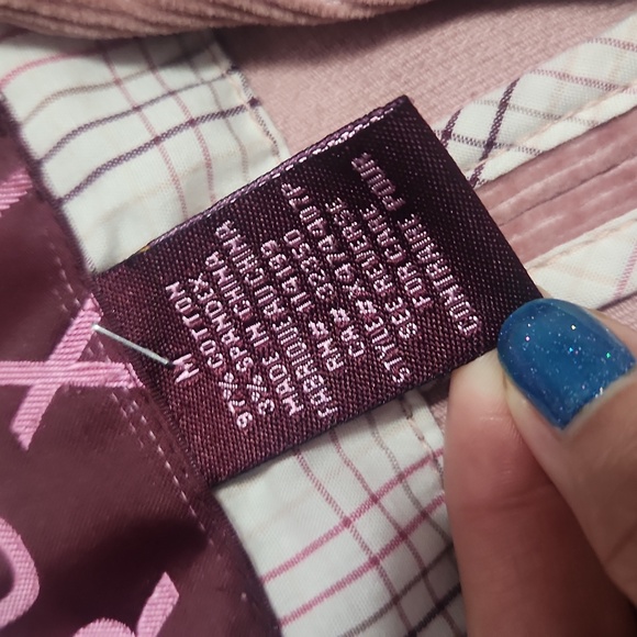 Y2K ROXY Dusty Rose Pink Corduroy Collared Blazer Jacket Coat - Picture 14 of 15